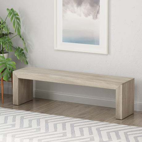 Acacia Wood Dining Bench, Farmhouse Style HouseOfZazla