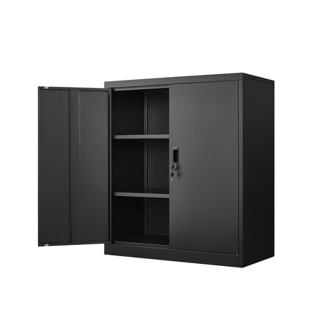 Metal Storage Cabinet With Locking Doors And Adjustable Shelf, Folding Filing Storage Cabinet, Folding Storage Locker Cabinet For Home Office, School, Garage HouseOfZazla
