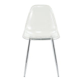Modern Minimalist Transparent Dining Chair - 6-Piece Set