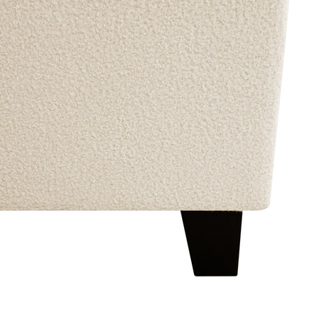 King Size Bed Frame with Upholstered Teddy Velvet Headboard HouseOfZazla
