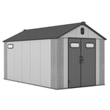 8x16Ft Resin Outdoor Storage Shed with Carpet