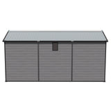 8x14 FT Plastic Outdoor Storage Shed - Lockable Resin Tool Shed with 2 Window & 3 Air vents