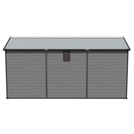 8x14 FT Plastic Outdoor Storage Shed - Lockable Resin Tool Shed with 2 Window & 3 Air vents HouseOfZazla