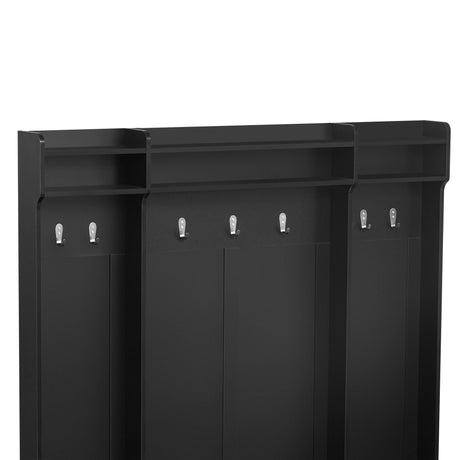 5 In 1 Entryway Bench With Coat Rack, 7 Sturdy Hooks, 2 Spacious Drawers And Adjustable Shelves HouseOfZazla