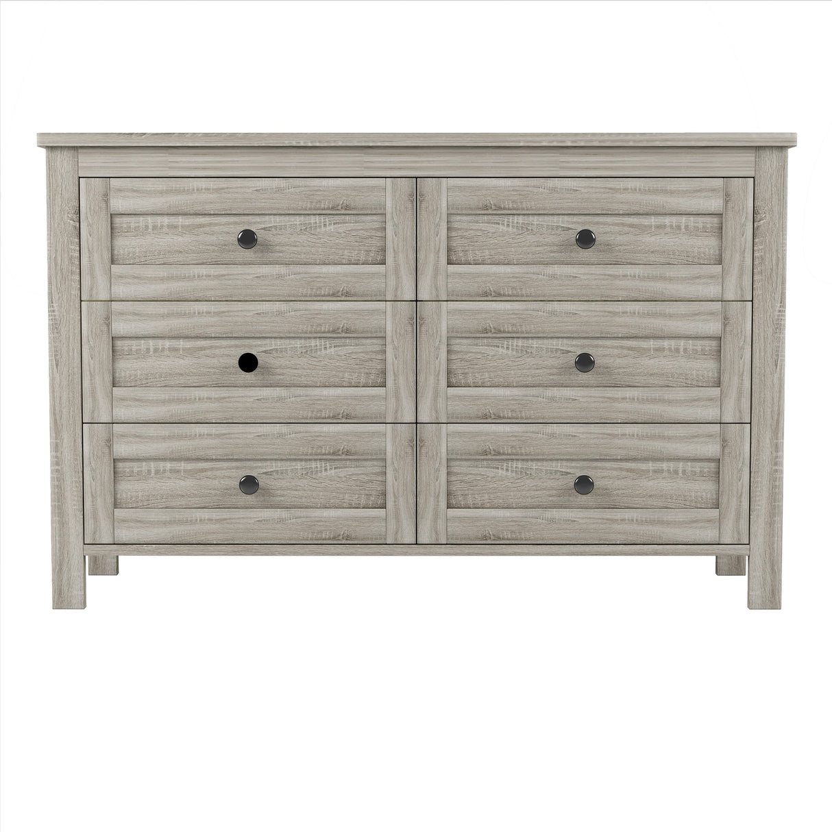 3-Pieces Bedroom Set Queen Size Farmhouse Platform Bed with Storage Headboard and Charging Station