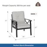 Patio Furniture Set with Coffee Table and Cushions for Backyard