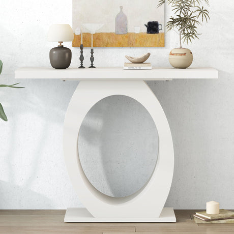 Console Table With Oval Base And Reinforced Bottom Plate HouseOfZazla