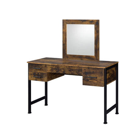 Juvanth Rustic Vanity Desk Mirror - Oak HouseOfZazla