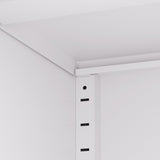Tall Metal Kitchen Pantry Cabinet With Adjustable Shelves And Silent Magnetic Doors - White