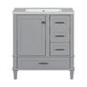 Bathroom Vanity, Modern Bathroom Cabinet With Sink Combo Set, Bathroom Storage Cabinet With A Soft Closing Door And 3 Drawers, Solid Wood Frame HouseOfZazla