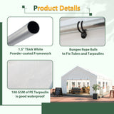 16x32 Ft Party Tent with Removable Sidewalls and Storage Bags