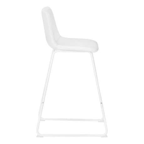 Bar Height Office Chair with Curved Backrest and Leather-Look Upholstery HouseOfZazla