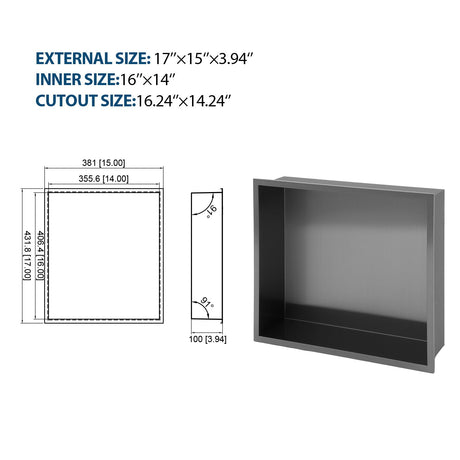 Stainless Steel Shower Niche With Seamless Design For Bathroom Storage HouseOfZazla