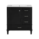 Bathroom Vanity, Modern Bathroom Cabinet With Sink Combo Set, Bathroom Storage Cabinet With A Soft Closing Door And 3 Drawers, Solid Wood Frame HouseOfZazla