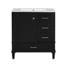 Bathroom Vanity, Modern Bathroom Cabinet With Sink Combo Set, Bathroom Storage Cabinet With A Soft Closing Door And 3 Drawers, Solid Wood Frame HouseOfZazla
