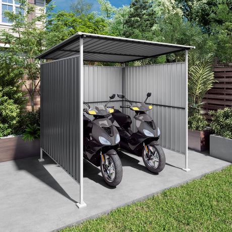 Outdoor Pergola, Bike Storage Shed, Grill Gazebo For Patio - Gray HouseOfZazla