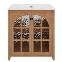 Vintage Farmhouse Bathroom Vanity with Ceramic Sink HouseOfZazla