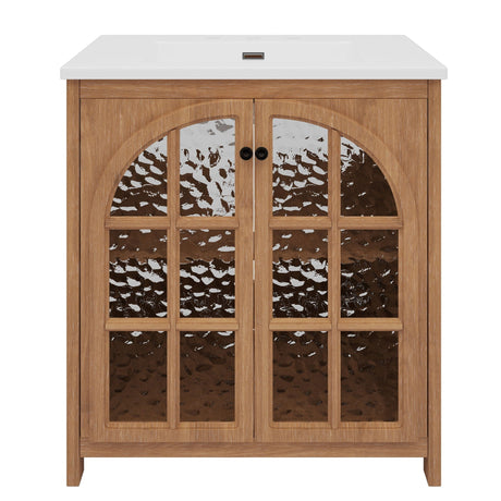 Vintage Farmhouse Bathroom Vanity with Ceramic Sink HouseOfZazla