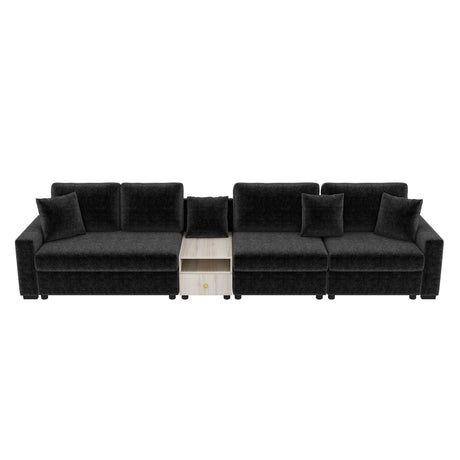 Modular Sofa Couch With Storage Armrest And Center Console HouseOfZazla