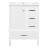 Bathroom Vanity, Modern Bathroom Cabinet With Sink Combo Set, Bathroom Storage Cabinet With A Soft Closing Door And 3 Drawers, Solid Wood Frame