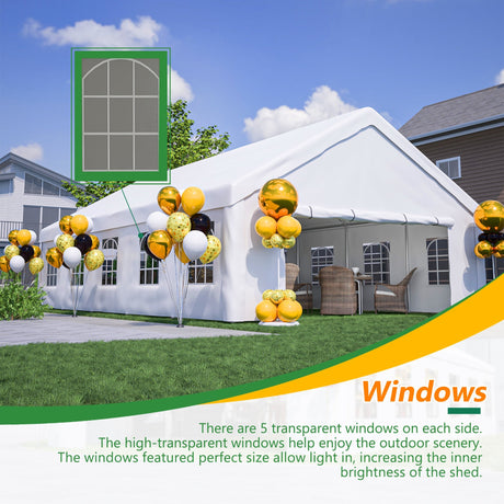 20x32 FT Party Tent with Removable Sidewalls & Storage Bags HouseOfZazla