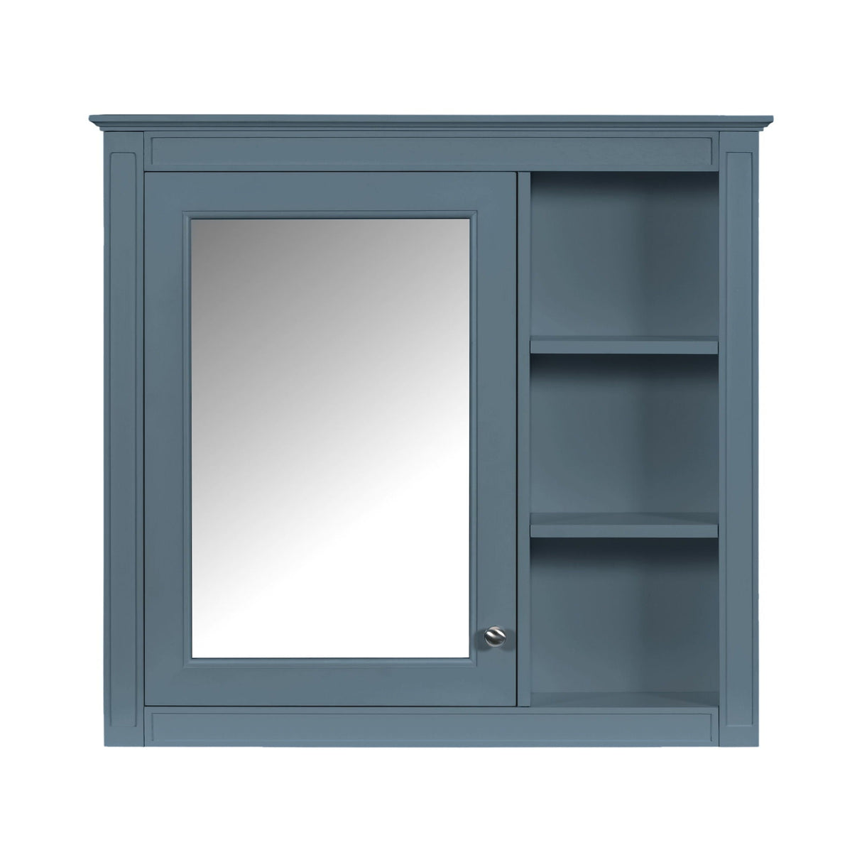 Bathroom Vanity With Medicine Cabinet, Royal Mirror Cabinet, Modern Bathroom Storage Cabinet With 2 Soft Closing Doors And 4 Drawers