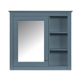 Bathroom Vanity With Medicine Cabinet, Royal Mirror Cabinet, Modern Bathroom Storage Cabinet With 2 Soft Closing Doors And 4 Drawers