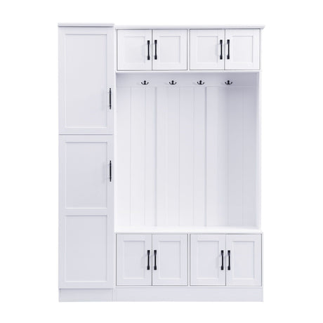 Tall Hall Tree With Shoe Storage, 4 In 1 Entryway Bench HouseOfZazla