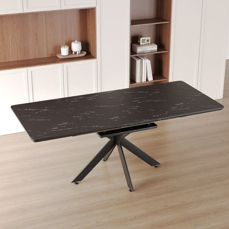 Modern Mid-Century Dining Table Set With Extendable Design HouseOfZazla