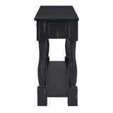TREXM 63" Long Console Table with Drawers and Shelf