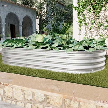 Heavy Duty Galvanized Raised Garden Bed Kit For Vegetables, Flowers & Herbs HouseOfZazla