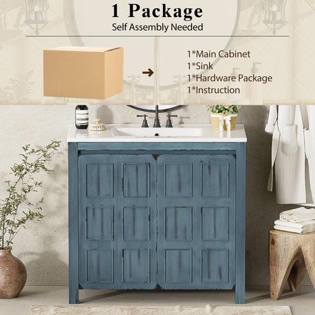 Bathroom Vanity Organizer With Sink, Combo Cabinet Set, Bathroom Storage Cabinet HouseOfZazla
