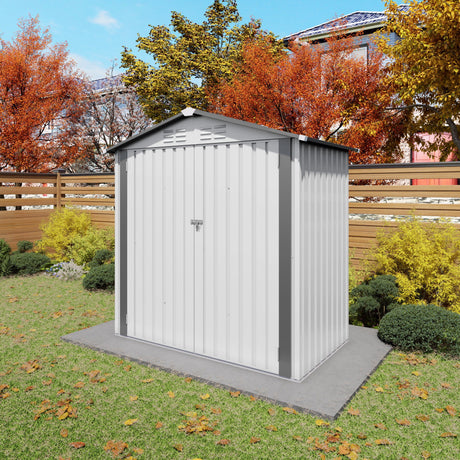 Garden Tool Shed Metal Storage Shed With Peaked Roof Waterproof Lockable Door HouseOfZazla