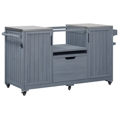 K&K 66.5" Outdoor Kitchen Island for Big Green Egg Grills HouseOfZazla