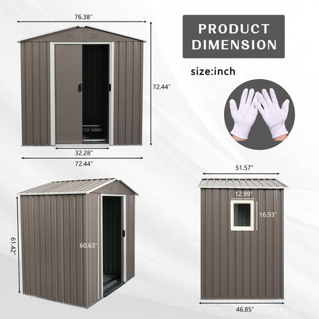 Outdoor Metal Storage Shed With Window HouseOfZazla