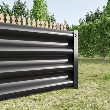 Raised Garden Bed Outdoor 6×3×1 ft Metal Raised Rectangle Planter Bed HouseOfZazla