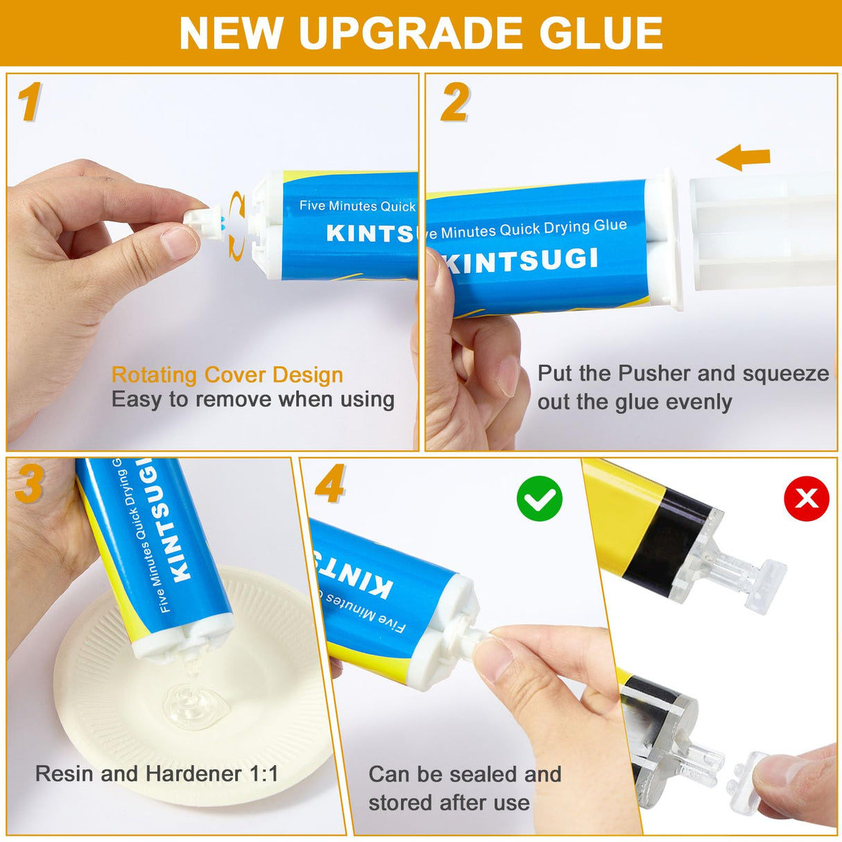 deuvuo Kintsugi Repair Kit Gold, 21 Pcs Authentic Kintsugi Repair Kit to Revive Your Broken Ceramic, Pottery, Mug, Bowl, Glass Keepsakes with Ease - Japanese Art DIY Set Bio for Beginners deuvuo