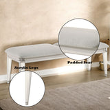 Laveda Boucle Bench - Light Gray / White