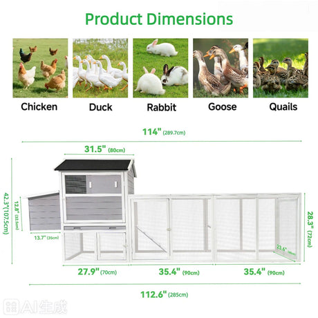 Chicken Coop With Run And Nesting Box HouseOfZazla