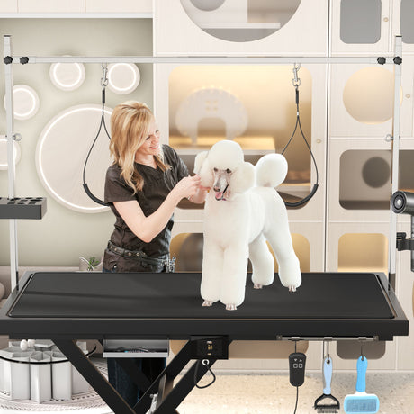 Super Deluxe Electric Pet Grooming Table, Height Adjustable HouseOfZazla