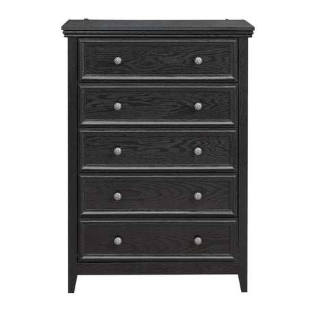 Modern 5-Drawer Black Dresser for Living Room Storage HouseOfZazla