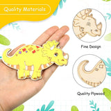 Dinosaur Unfinished Wood Cutouts Dinosaur Wooden Paint Crafts for Kids Home Decoration WoodArtSupply