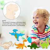 Dinosaur Unfinished Wood Cutouts Dinosaur Wooden Paint Crafts for Kids Home Decoration WoodArtSupply