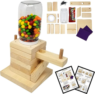 DIY Candy Dispenser Wood Building Kit Real Wood Gift STEM Teaching Tool