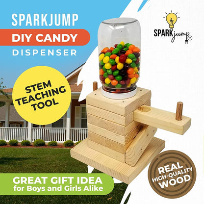 DIY Candy Dispenser Wood Building Kit Real Wood Gift STEM Teaching Tool - WoodArtSupply