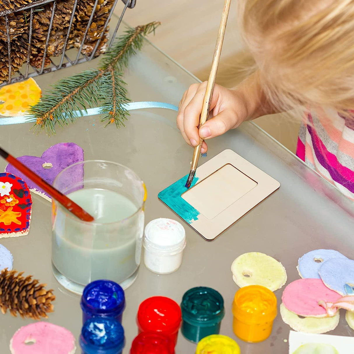 DIY Wood Picture Frames Unfinished Solid Wood Photo Picture Frames for 3 X 5 in Photos Wooden Photo Frames (6 Pieces) WoodArtSupply