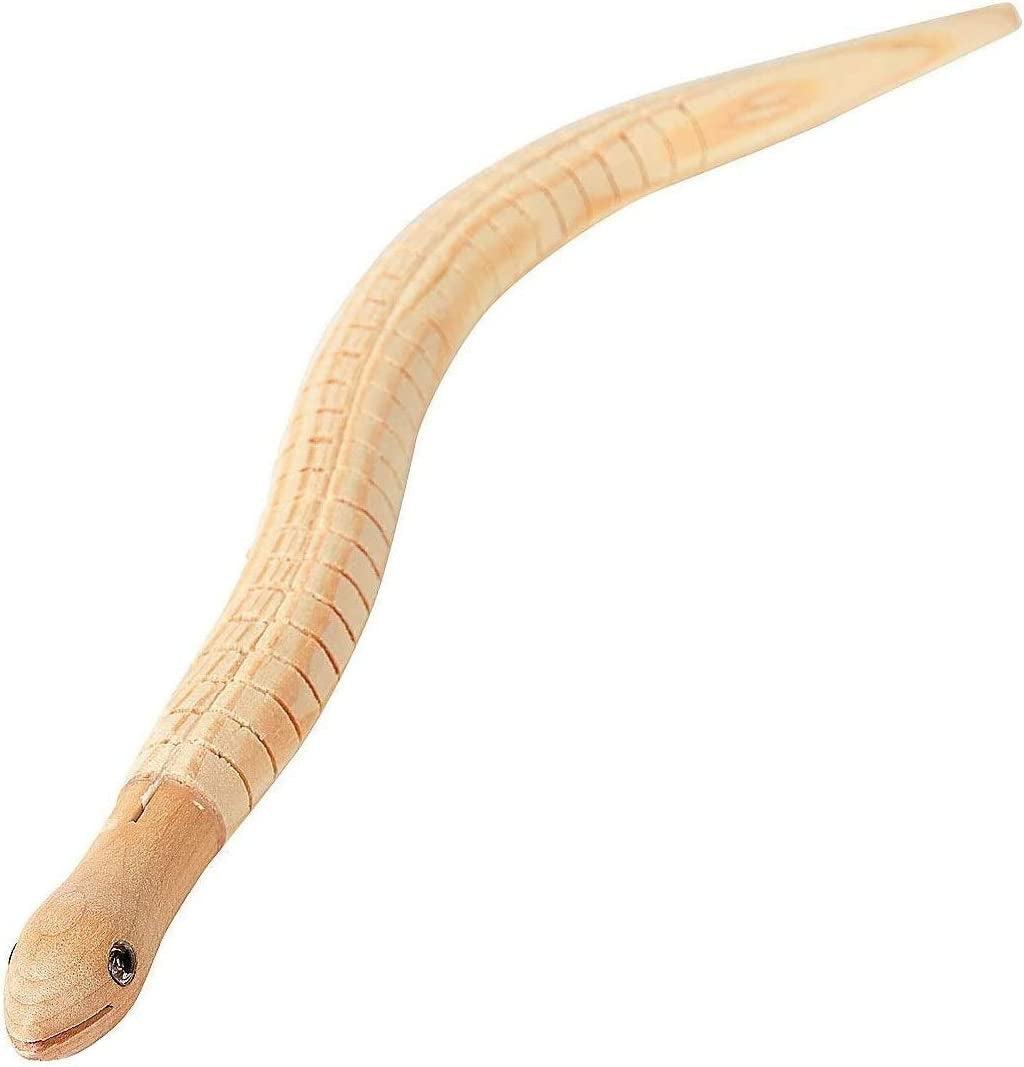 DIY Wooden Wiggly 12" Snakes (12 Pack) Arts & Crafts Unfinished Flexible Timber Wood - WoodArtSupply