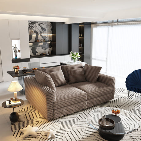 4 Seat Modern Comfy Upholstered Sofa Cloud Couch HouseOfZazla