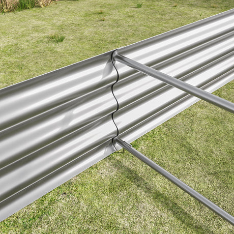 Raised Garden Bed Kit - Metal 7.6x3.7x0.98 ft HouseOfZazla
