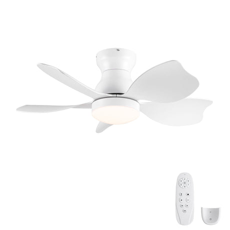 Low Profile Flush Mount Ceiling Fan With Light HouseOfZazla
